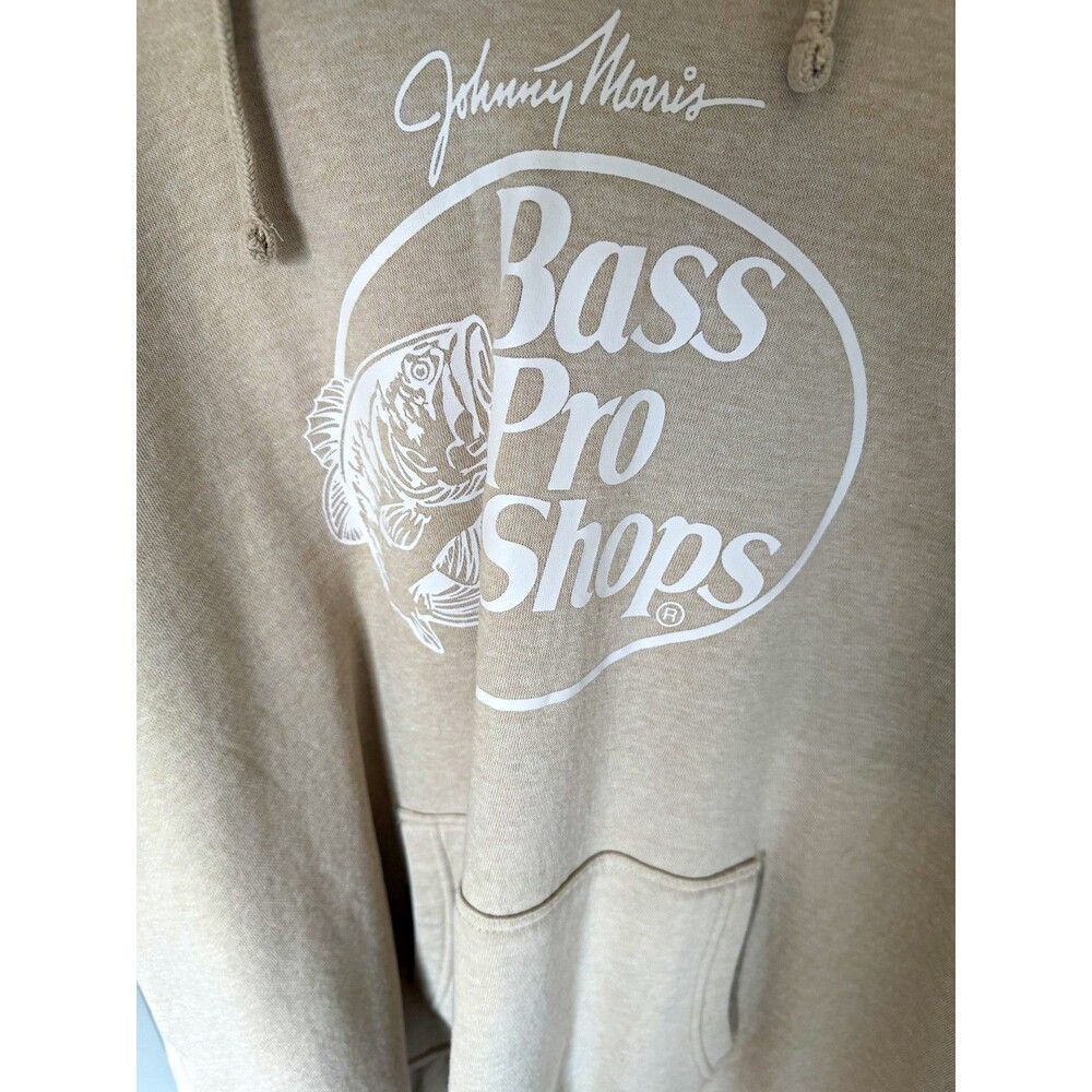 Bass Pro Shops Johnny Morris Beige Pullover Hoodie Men’s 2XL Big & Tall
